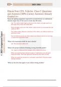 Illinois Non CDL Vehicles&colon; Class C Questions  and Answers &lpar;100&percnt; Correct Answers&rpar; Already  Graded A&plus; 