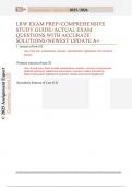 LRW EXAM PREP&sol;COMPREHENSIVE  STUDY GUIDE&sol;ACTUAL EXAM  QUESTIONS WITH ACCURATE  SOLUTIONS&sol;NEWEST UPDATE A&plus; 