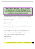 MPDS EXAM PREP 2025 &vert; ALL QUESTIONS AND CORRECT ANSWERS &vert; NEWEST EXAM &vert; GRADED A&plus; &vert; VERIFIED ANSWERS