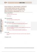 NAN MCKAY HOUSING CHOICE  VOUCHER SPECIALIST EXAM  QUESTIONS WITH COMPLETE  SOLUTIONS&comma; GRADED A&plus; A&plus;