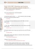 NAO VOLUME 3 Questions and Answers  &lpar;100&percnt; Correct Answers&rpar; Already Graded A&plus;