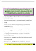 PDS ONLINE PRACTICE EXAM 2025 &vert; ALL QUESTIONS AND CORRECT ANSWERS &vert; NEWEST EXAM &vert; GRADED A&plus; &vert; VERIFIED ANSWERS