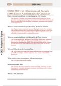NRSG 2500 Unit 1 Questions and Answers  &lpar;100&percnt; Correct Answers&rpar; Already Graded A&plus; 