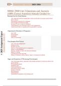 NRSG 2500 Unit 2 Questions and Answers  &lpar;100&percnt; Correct Answers&rpar; Already Graded A&plus; 