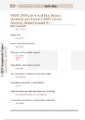 NRSG 2500 Unit 4 Acid Base Balance  Questions and Answers &lpar;100&percnt; Correct  Answers&rpar; Already Graded A&plus; 