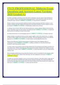 FTCE PROFESSIONAL Midterm Exam Questions and Answers Latest Versions 2025 Graded A&plus;&period;