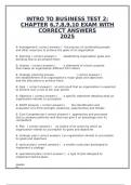 INTRO TO BUSINESS TEST 2&colon; CHAPTER 6&comma;7&comma;8&comma;9&comma;10 EXAM WITH CORRECT ANSWERS 2025