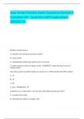 Jean Inman Practice Exam Questions Domain II Complete Set - Questions with Explanations GRADED A&plus;