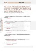OILERS&sol;PLANT TENDERS &lpar;HHC&rpar; CIVIL  SERVICE EXAM &lpar;PREP TEST QUESTIONS  FOR THE EXAM&rpar; 2025 QUESTIONS WITH  COMPLETE SOLUTIONS&excl;&excl; A&plus;