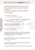 OSSF DR TEST PRACTICE Questions and  Answers &lpar;100&percnt; Correct Answers&rpar; Already  Graded A&plus; 