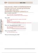 PUR EXAM 1 PREP&sol;COMPREHENSIVE  GUIDE&sol;ACTUAL EXAM QUESTIONS  WITH 100&percnt; SOLVED  ANSWERS&excl;&excl;&sol;NEWEST UPDATE A&plus;