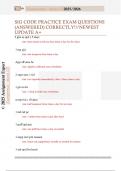 SIG CODE PRACTICE EXAM QUESTIONS  &lpar;ANSWERED&rpar; CORRECTLY&excl;&excl;&sol;NEWEST  UPDATE A&plus; 