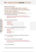 SPEX 209 EXAM  GUIDE&sol;COMPREHENSIVE GUIDE&sol;  OTAGO UNIVERSITY 2025 QUESTIONS  WITH 100&percnt; CORRECT  ANSWERS&sol;NEWEST UPDATE A&plus; 