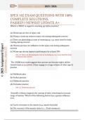 SPEX 102 EXAM QUESTIONS WITH 100&percnt;  COMPLETE SOLUTIONS&comma;  PASSED&excl;&excl;&sol;NEWEST UPDATE A&plus;