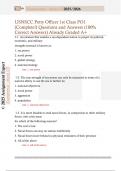 USNSCC Petty Officer 1st Class PO1  &lpar;Complete&excl;&rpar; Questions and Answers &lpar;100&percnt;  Correct Answers&rpar; Already Graded A&plus; 