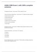 AGBU 2389 Exam 1 with 100&percnt; complete solutions