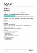 AQA AS HISTORY Challenge and transformation&colon; Britain&comma; c1851&ndash;1964 Component 1G Victorian and Edwardian Britain&comma; c1851&ndash;1914 QUESTION PAPER - MAY 2024