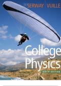 INSTRUCTOR'S SOLUTIONS MANUAL FOR SERWAY AND VUILLE'S COLLEGE PHYSICS 9TH EDITION