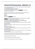 Advanced Pharmacology - Modules 1-5
