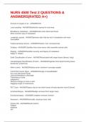 NURS 4500 Test 2 QUESTIONS & ANSWERS&lpar;RATED A&plus;&rpar;