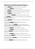Edexcel A-level Economics Paper 1