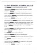 A LEVEL EDEXCEL BUSINESS PAPER 2