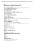 Business edexcel paper 1