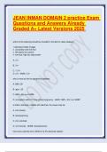 JEAN INMAN DOMAIN 2 practice Exam Questions and Answers Already Graded A&plus; Latest Versions 2025