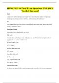 HBIO 202 Lab Final Exam Questions With 100&percnt; Verified Answers