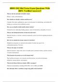 HBIO 202 Mid Term Exam Questions With 100&percnt; Verified Answers&excl;