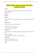 HBIO 202 Term 3 Exam Questions With 100&percnt; Verified Answers&excl;