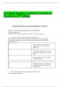 Test Bank Kaplan & Sadock's Synopsis of Psychiatry 12th Edition 