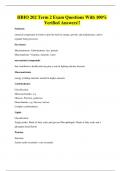 HBIO 202 Term 2 Exam Questions With 100&percnt; Verified Answers&excl;&excl;