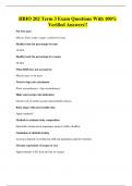 HBIO 202 Term 3 Exam Questions With 100&percnt; Verified Answers&excl;