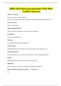 HBIO 202 Final Exam Questions With 100&percnt; Verified Answers