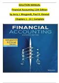 SOLUTION MANUAL Financial Accounting 11th Edition by Jerry J&period; Weygandt&comma; Paul D&period; Kimmel Chapters 1 - 13 &vert; Complete