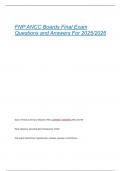 FNP ANCC Boards Final Exam  Questions and Answers For 2025&sol;2026