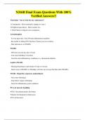 N316B Final Exam Questions With 100&percnt; Verified Answers