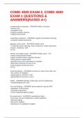COMD 4500 EXAM 2&comma; COMD 4500 EXAM 1 QUESTIONS & ANSWERS&lpar;RATED A&plus;&rpar;
