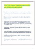 NAPSRx Study Guide questions with verified detailed solutions 