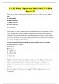 N3280 Week 10 Exam Questions With 100&percnt; Verified Answers
