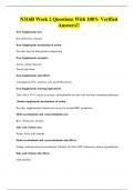 N316B Week 2 Questions With 100&percnt; Verified Answers