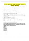 N316B Endocrine Exam Questions With 100&percnt; Verified Answers&excl;