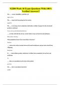 N3280 Week 10 Exam Questions With 100&percnt; Verified Answers&excl;