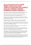 Cpcs a73 banksman theory EXAM NEWEST 2025 ACTUAL EXAM COMPLETE QUESTIONS AND CORRECT DETAILED ANSWERS &lpar;VERIFIED ANSWERS&rpar; &vert;ALREADY GRADED A&plus;