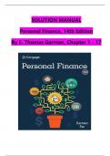 Solution Manual and Answer Guide for Personal Finance&comma; 14th Edition By &lpar;E&period; Thomas Garman&comma; 2024&rpar; Verified Chapters 1 - 17&comma; Complete Newest Version