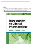 TEST BANK FOR INTRODUCTION TO CLINICAL PHARMACOLOGY 10TH EDITION By Constance Visovsky, Cheryl Zambroski, Shirley Hosler | Complete