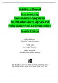 Solutions Manual for Communication Systems&colon; An Introduction to Signals and Noise in Electrical Communication&comma; 4th Edition