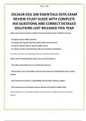 ZSCALER EDU 200 ESSENTIALS-ZDTA EXAM REVIEW STUDY GUIDE WITH COMPLETE 450 QUESTIONS AND CORRECT DETAILED SOLUTIONS JUST RELEASED THIS YEAR