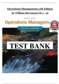 TEST BANK OPERATIONS MANAGEMENT STEVENSON 11TH EDITION &vert;CHAPTER 1- 19 &vert; BRAND NEW&vert; COMPLETE GUIDE&excl;&excl;&excl;